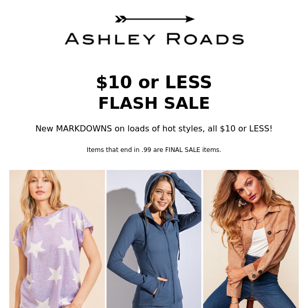 🔥 $10 or LESS FLASH SALE