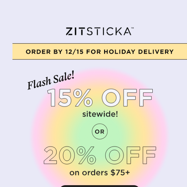 Want Up to 20% Off & Pre-Holiday Delivery?