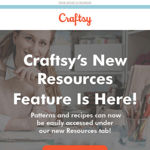 Introducing Craftsy’s NEW Resources Feature!