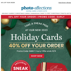 [Early Bird Sale] Get 40% Off Holiday Cards and More!
