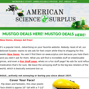 American Science and Surplus Is This the Most Random Order Ever?