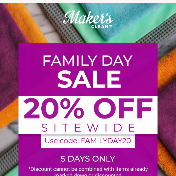 Celebrate Family Day with 20% OFF 🎉
