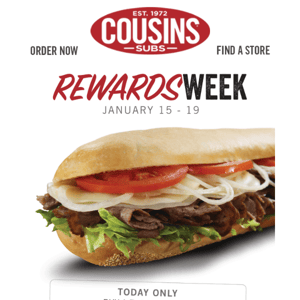 Cousins Club Rewards Week is here! Today's reward.....🤔🥖