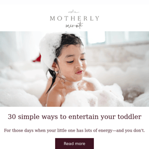 30 simple ways to entertain your toddler