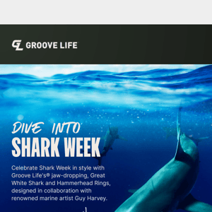 🦈 Shark Week Exclusive: Guy Harvey Shark Rings! 🌊