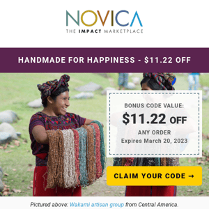 $11.22 OFF in honor of International Happiness Day