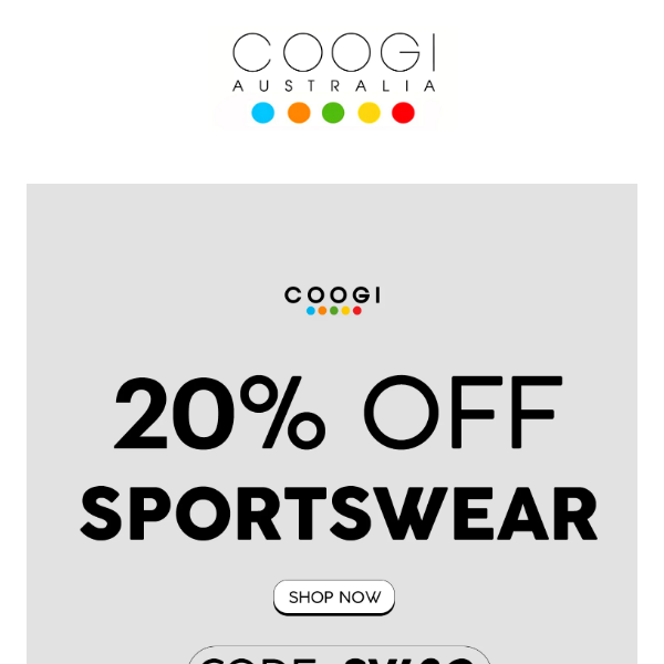 Kick Off The Year Right: 20% Off All COOGI Sportswear! Code SW20!