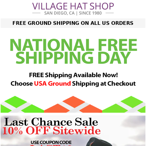 National Free Shipping Day | 10% Off Sitewide Last Chance Sale Ends Soon