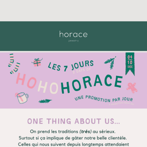 Le grand retour des 7 jours Horace 🎉 IYKYK...👀🤭
