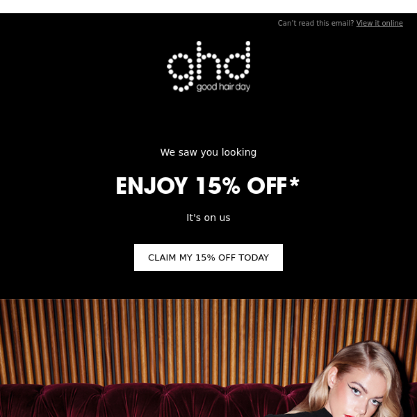 Your 15% off is waiting