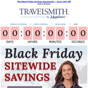 Final Hours ~ Save up to 20% ~ Our Black Friday Event