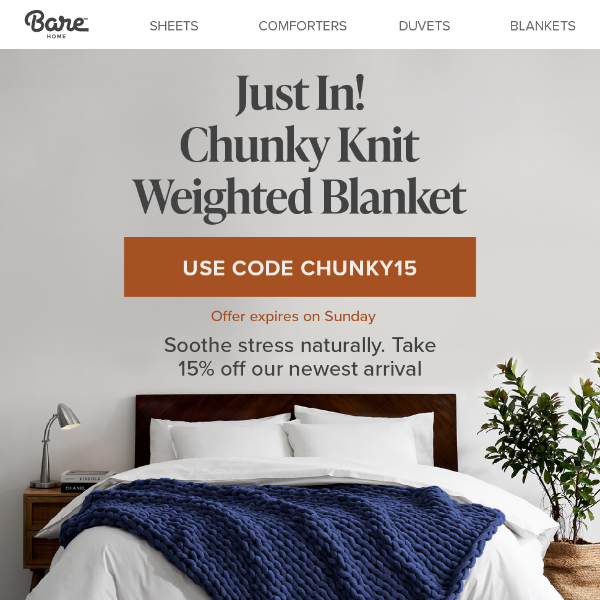 Introducing the Chunky Knit Weighted Blanket