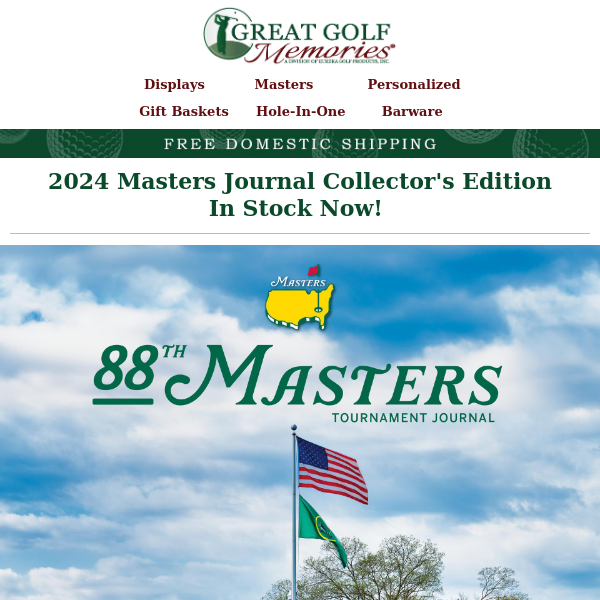 2024 Masters Journal In Stock Now!!