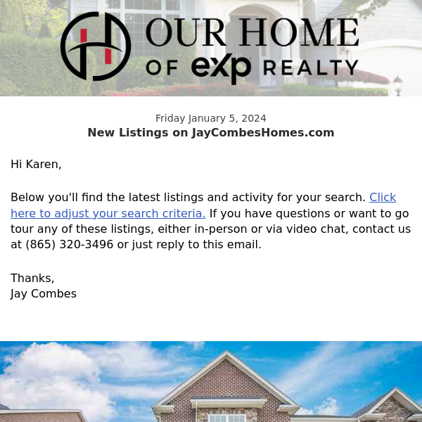 New Property Listings on JayCombesHomes.com