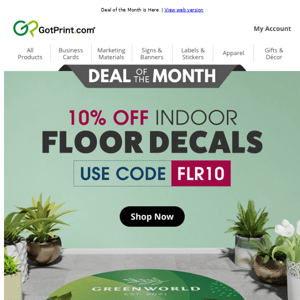 Step into Savings: Floor Decals Coupon Inside!