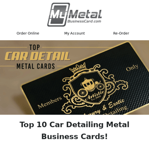 Top 10 Car Detailing Metal Business Cards! 🚗