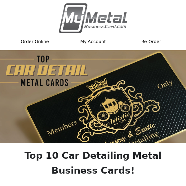 How To Place A Reorder - Metal Business Cards, My Metal Business Card