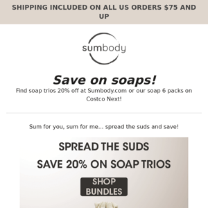 Save 20% on Soap 🧼 Bundles