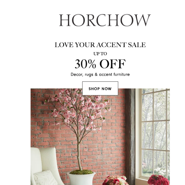 Love Your Accent Sale! Up to 30% off decor & more