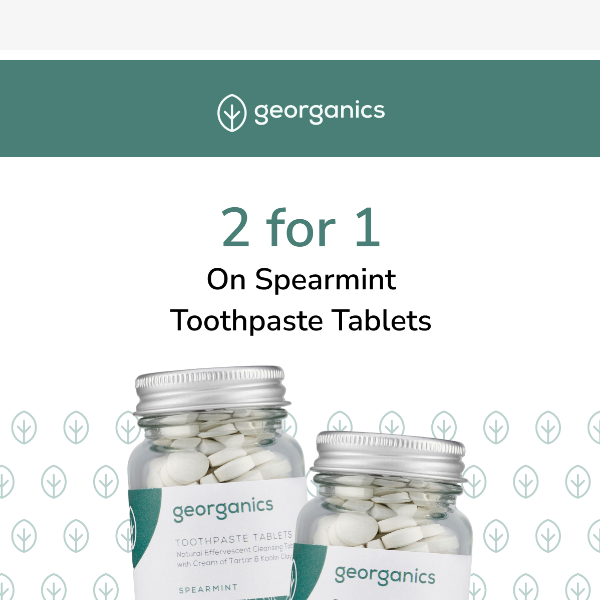 2 for 1 on Spearmint Toothpaste Tablets