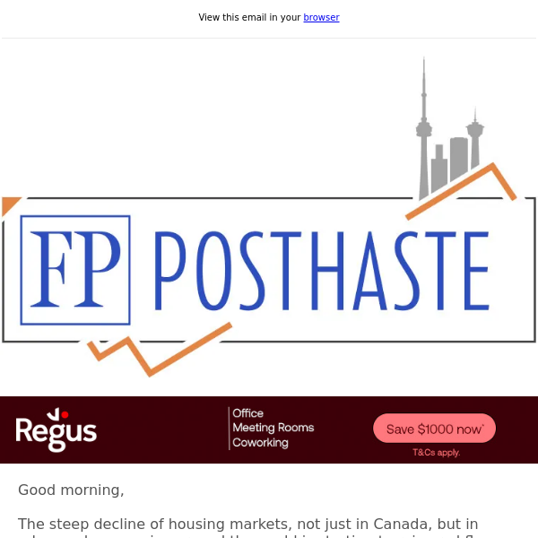 Posthaste: Canada among countries most at risk of housing crash spiralling into a bigger crisis, say these economists