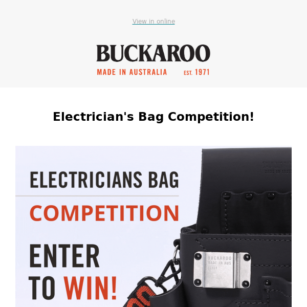 ⚡ENTER TO WIN! Electrician's Bag Competition