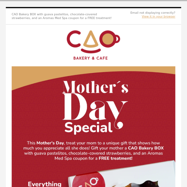 REMINDER: CAO Mother's Day Special!