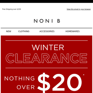 NOTHING OVER $20* | Save up to $90.99