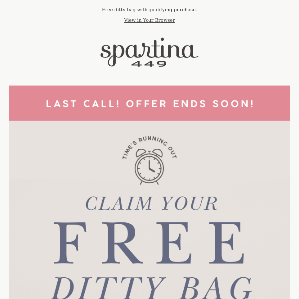 Last Chance! Get Your FREE Gift! Spartina 449