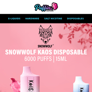 🐺TRY! Snowwolf Kaos Disposable🔥