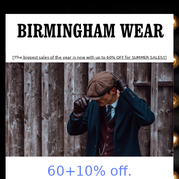 🥃60% TODAY AND ONLY TODAY ON PEAKY BLINDERS STYLE!