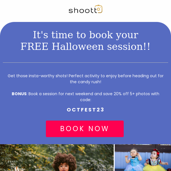 Get ready for your 👻 FREE 👻 Halloween Session!