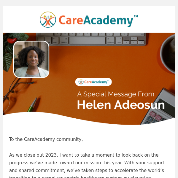 Reflecting on Our Shared Success: A Message from CareAcademy's CEO and Founder