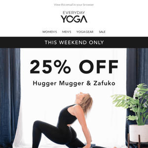 Now: 25% off Hugger Mugger!