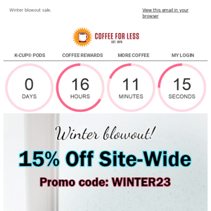 ☕Winter blowout! 15% Off