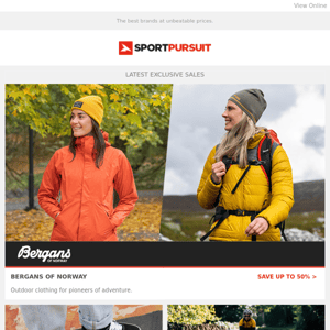 Bergans of Norway | Vans | Rivelo | Veho Electronics | Parkas | Up to 80% Off!