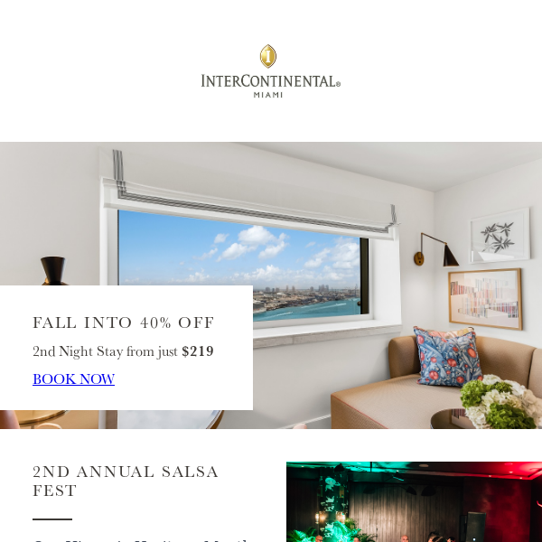Fall Into 40% Off Your 2nd Night Stay in October