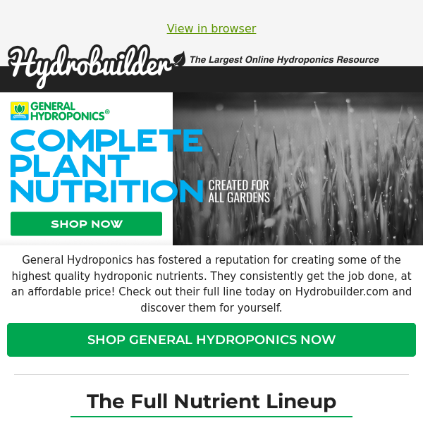 Dive into Excellence with General Hydroponics! 💧