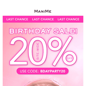 LAST DAY: Shop 20% OFF SITE-WIDE