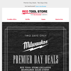 Best Milwaukee Deals Online - Its Premier Day