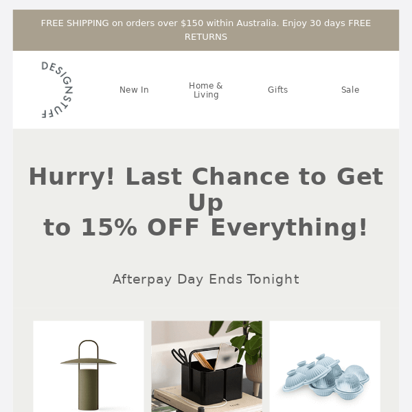 Last Chance for Afterpay Day Savings