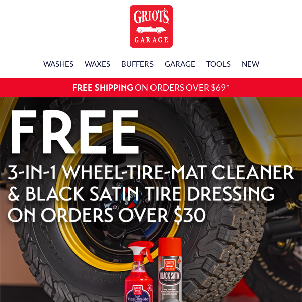 Black Satin Tire Coating - Griot's Garage