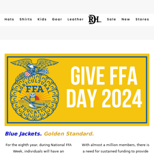 It's Give FFA Day! Help us Celebrate by Giving Back!