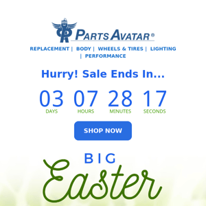 Easter Extravaganza Sale – Up To 70% OFF!