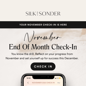 Your November Check-In is here📱
