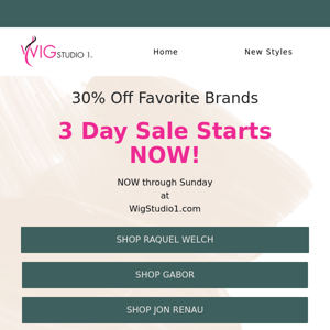 Wig Studio 1 Sale Starts NOW!