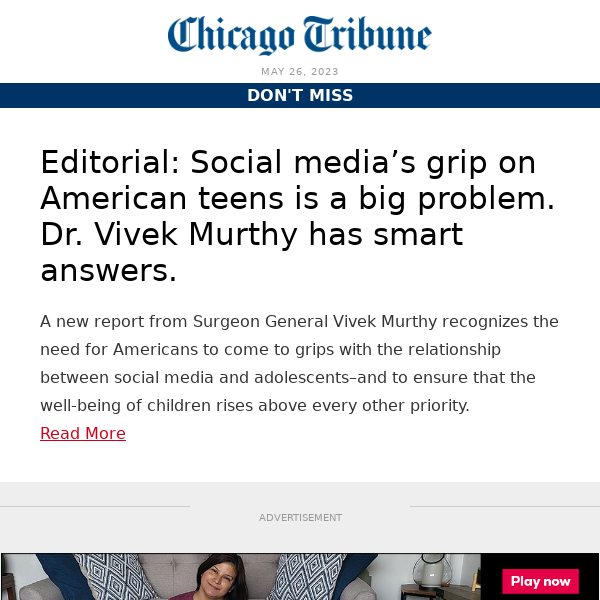 Editorial: Social media’s grip on American teens is a big problem. Dr. Vivek Murthy has smart answers.