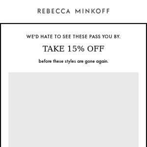 Back in stock: Don't miss 15% off your returning faves