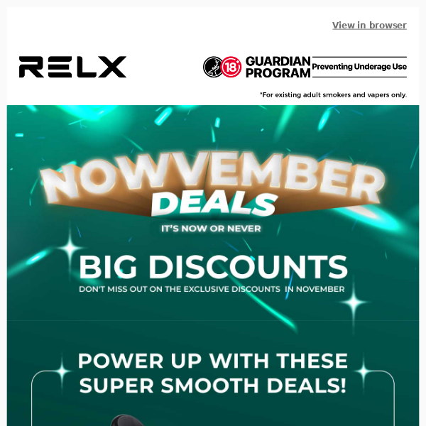 🎉🎉[Nov Deals] Up to 50% OFF! Find your deals on RELXNOW