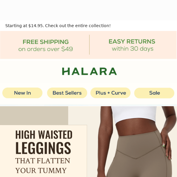 High Waisted Leggings with Tummy Control?! - Halara